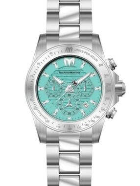 TechnoMarine Manta Ray Mens WatchSilver with Turquoise Dial 42mm